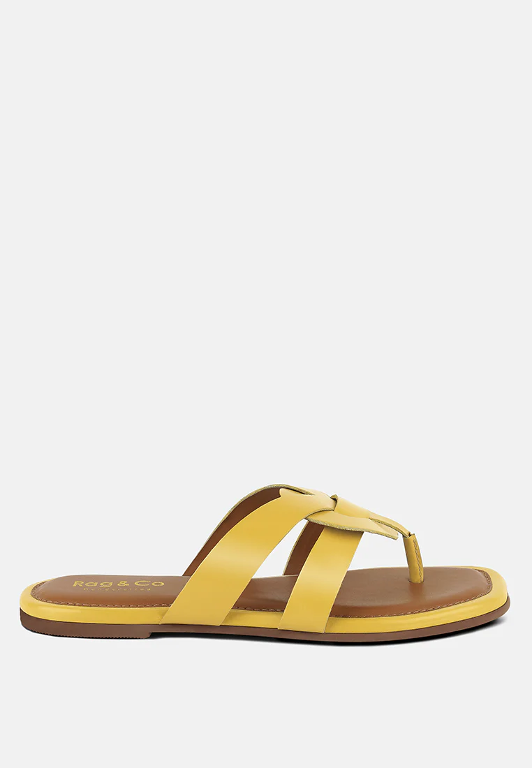 ANGELES Yellow Flat Slip Ons - Image 2