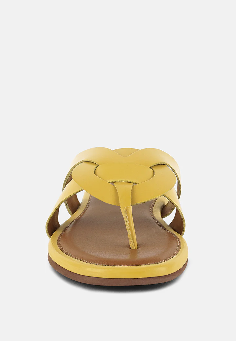 ANGELES Yellow Flat Slip Ons - Image 3