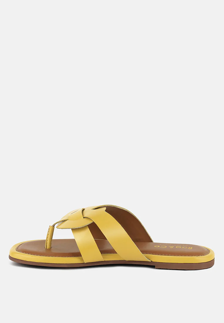 ANGELES Yellow Flat Slip Ons - Image 4