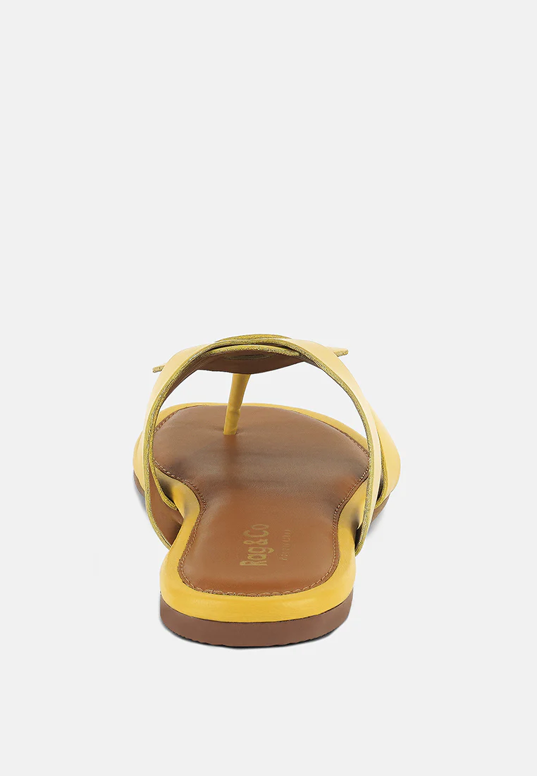 ANGELES Yellow Flat Slip Ons - Image 5