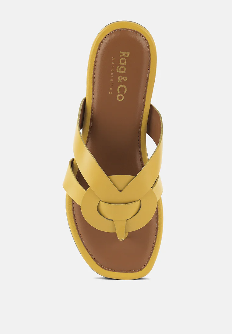 ANGELES Yellow Flat Slip Ons - Image 6