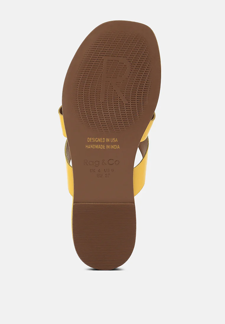 ANGELES Yellow Flat Slip Ons - Image 7