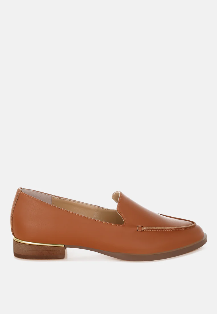 Anna Tan Suede Leather Loafers