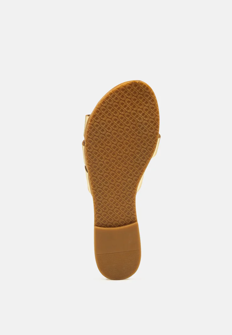 ARIS Gold Strappy Slip-on Sandal - Image 7