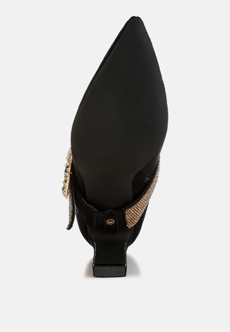 Asagao Diamante & Rhinestones Strap Boots - Image 16