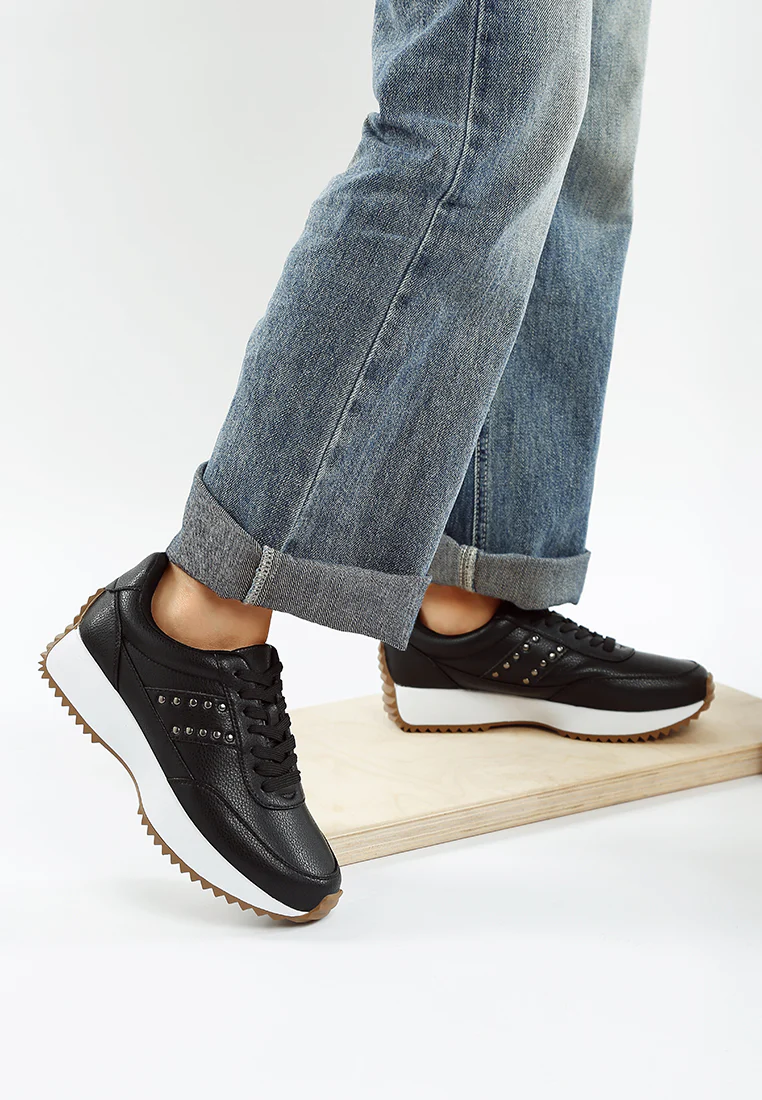 Athion Studded Real Leather Sneakers - Image 7