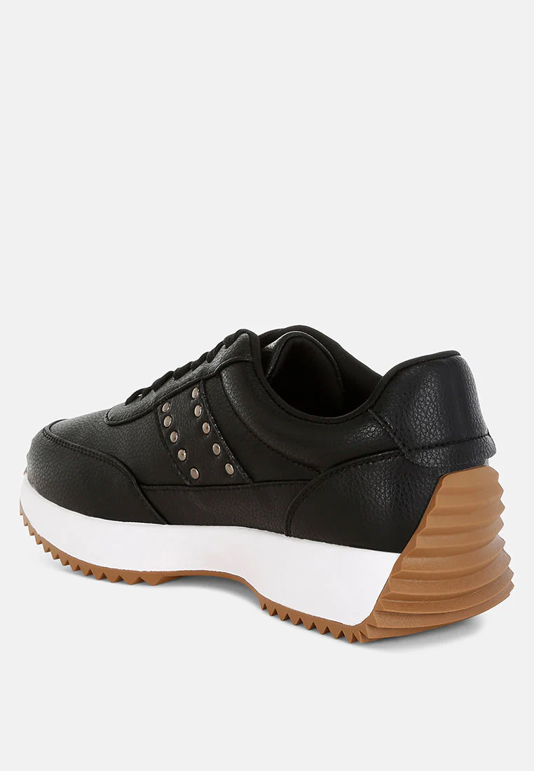Athion Studded Real Leather Sneakers - Image 9