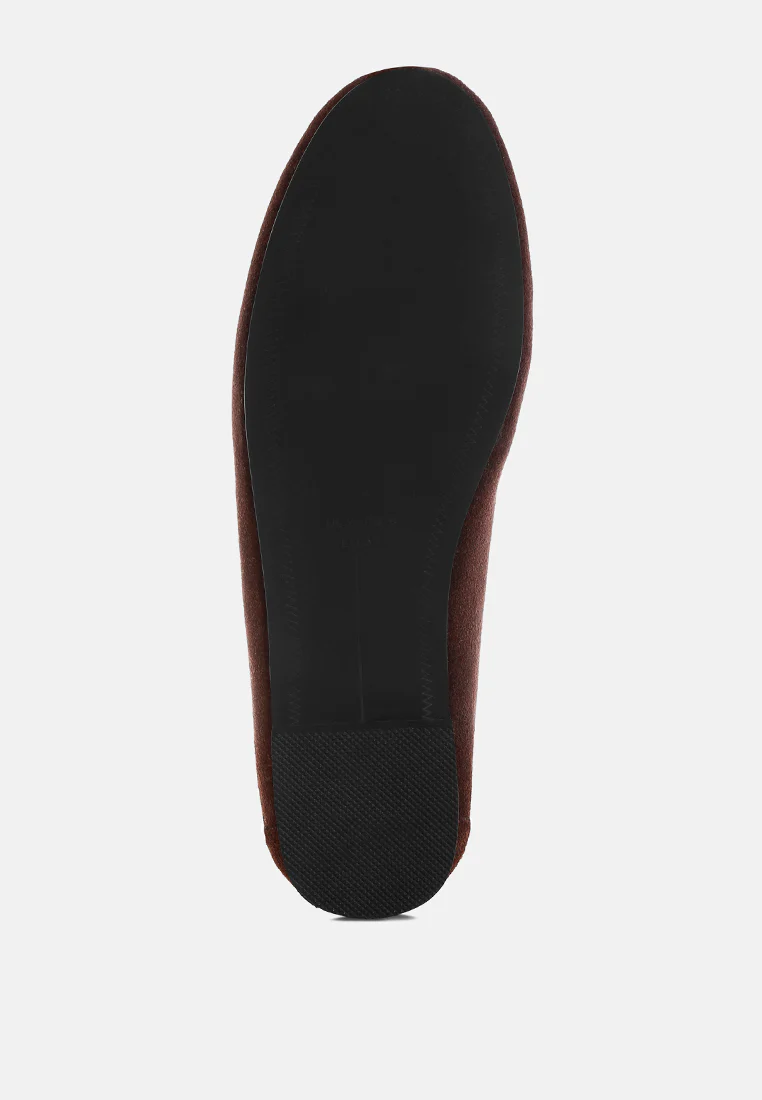 Awen Monochromatic Horsebit Real Suede Loafers - Image 16