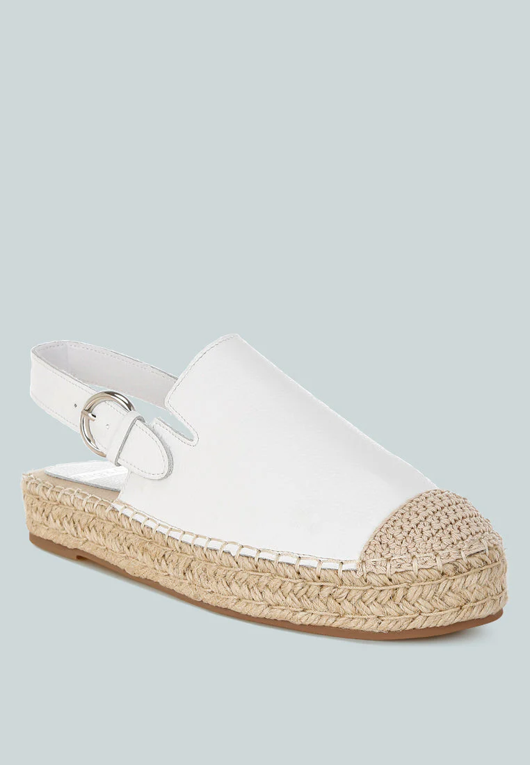 Azula Genuine Leather Espadrilles Sandals - Image 2