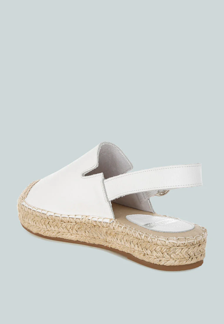 Azula Genuine Leather Espadrilles Sandals - Image 3