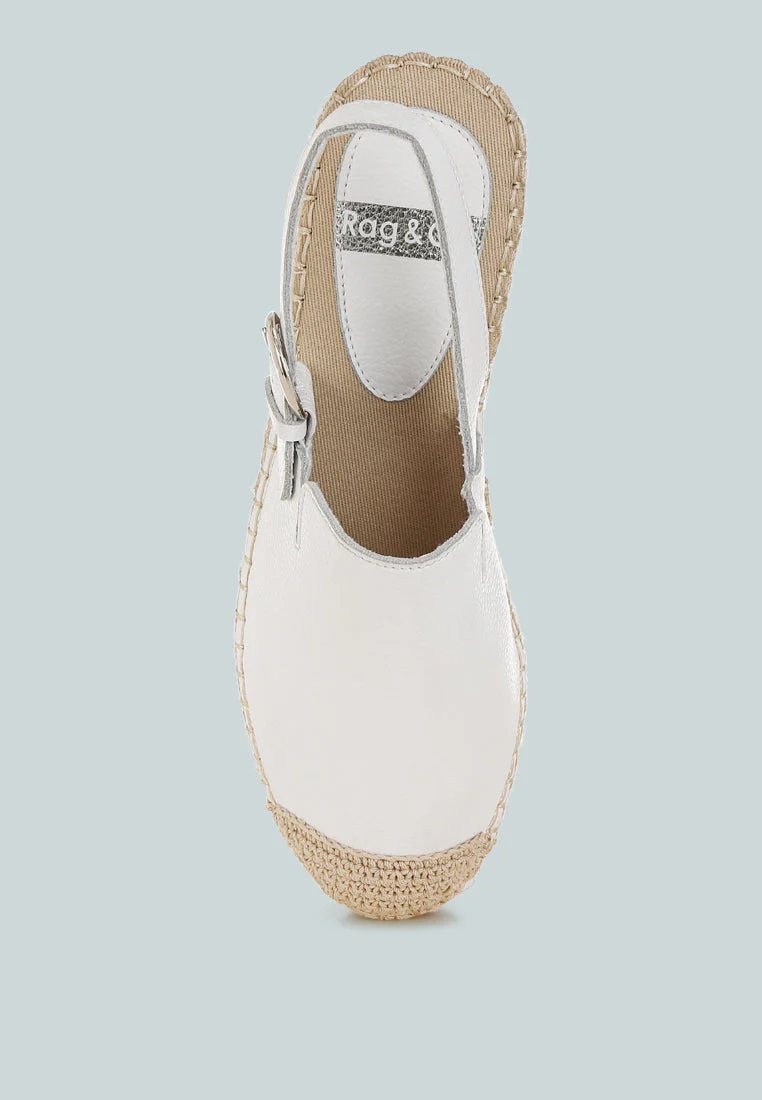 Azula Genuine Leather Espadrilles Sandals - Image 4