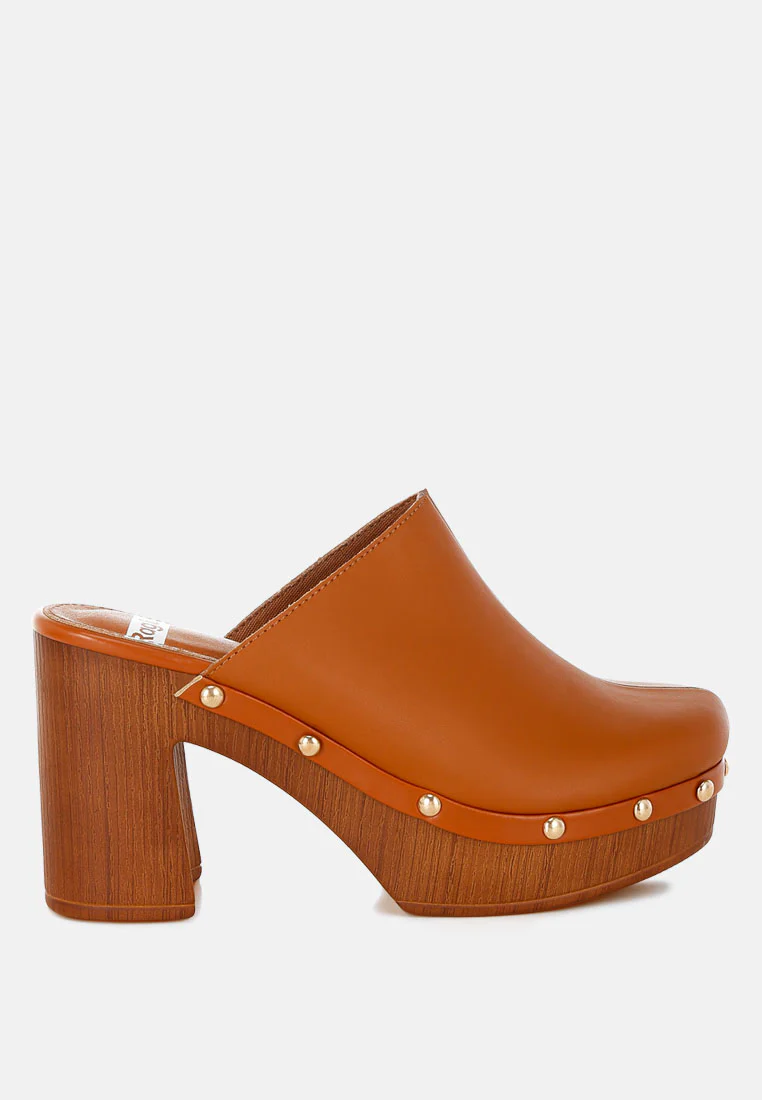 Benji Recycled Leather Clogs - Image 10