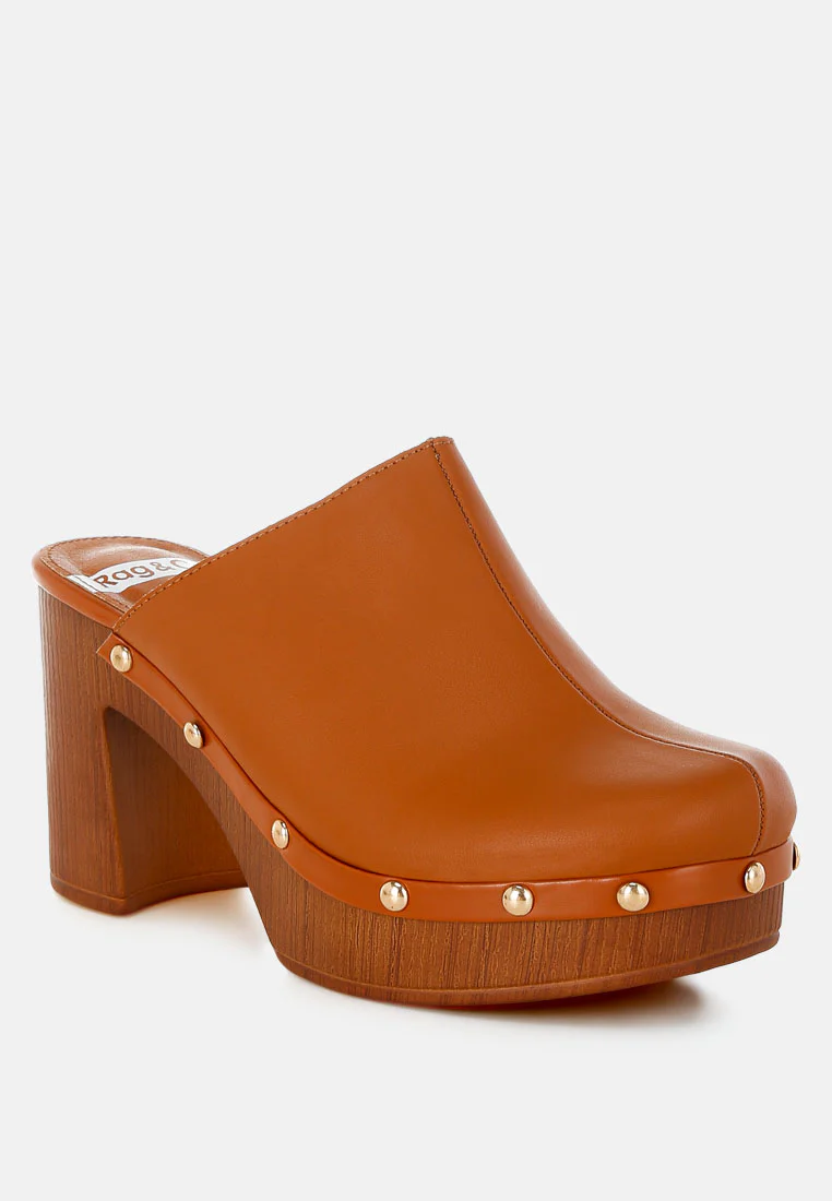 Benji Recycled Leather Clogs - Image 11