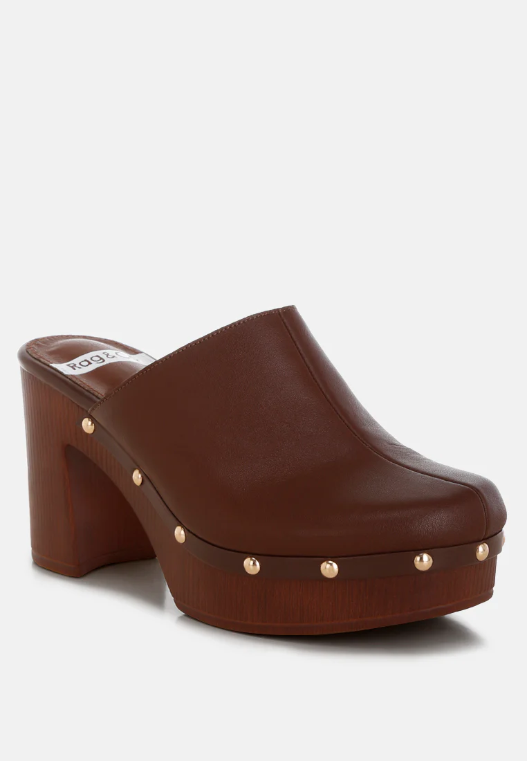 Benji Recycled Leather Clogs - Image 16