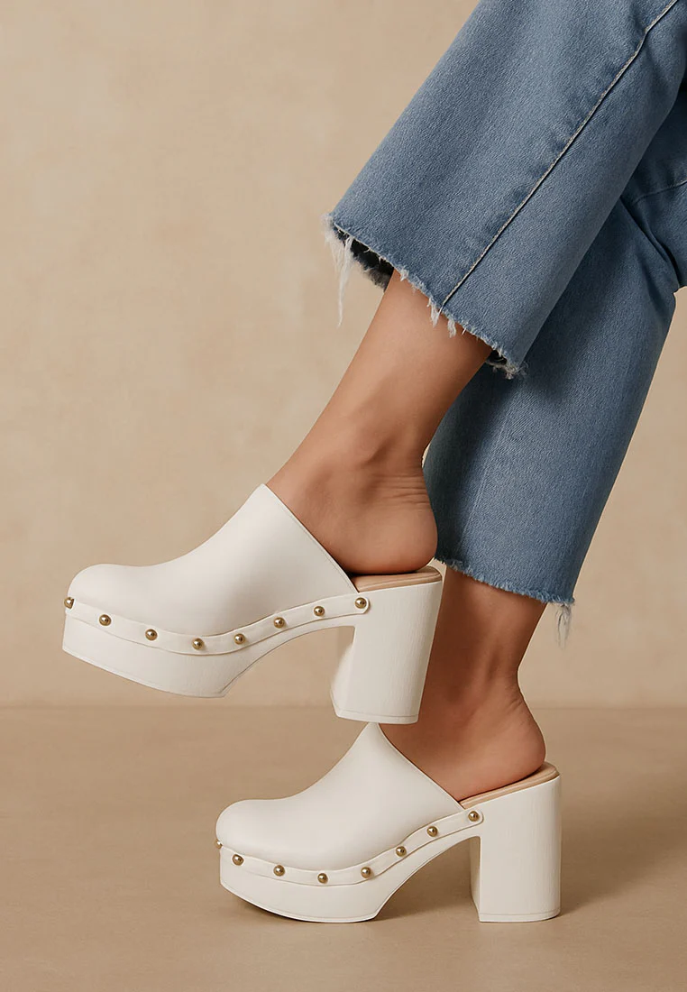 Benji Recycled Leather Clogs - Image 2