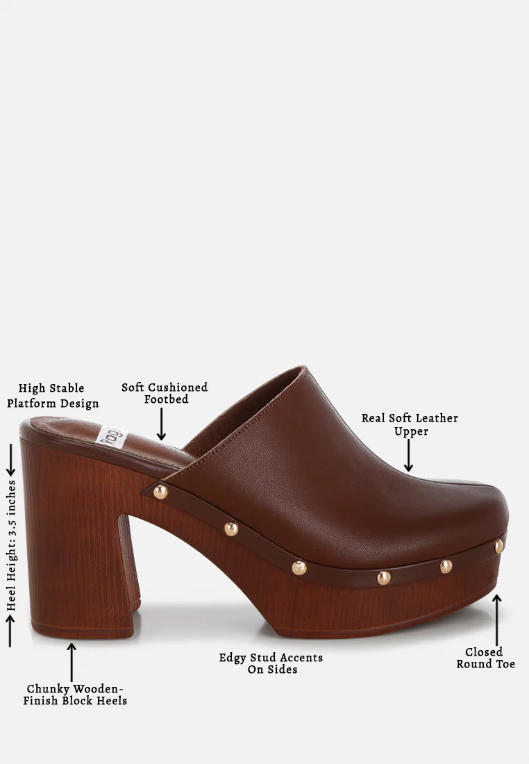 Benji Recycled Leather Clogs - Image 20
