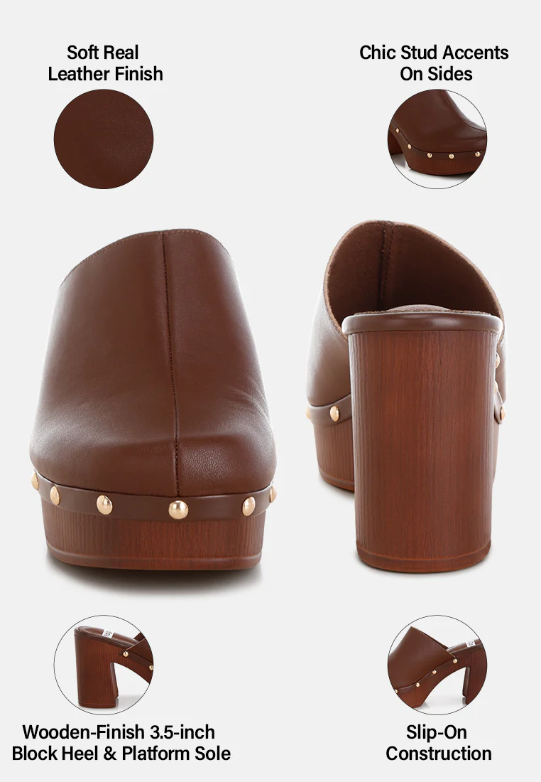 Benji Recycled Leather Clogs - Image 21