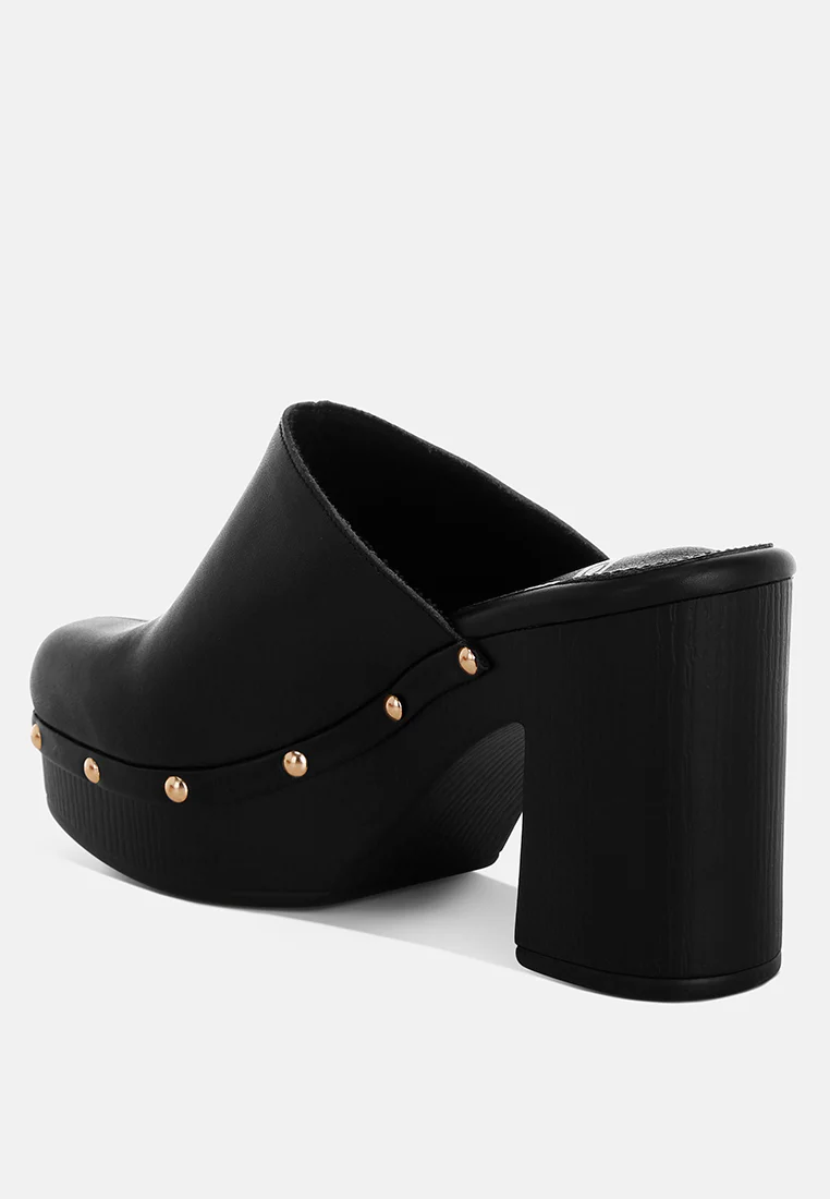 Benji Recycled Leather Clogs - Image 24