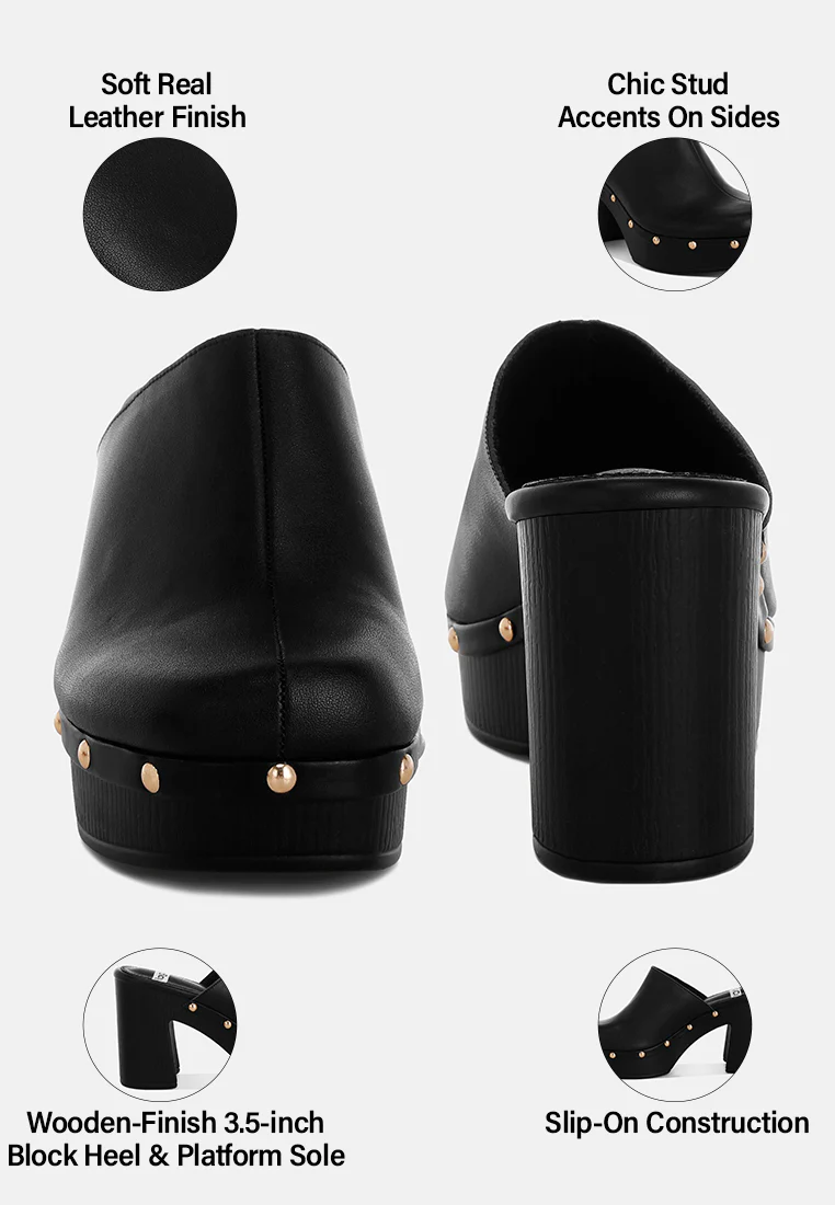 Benji Recycled Leather Clogs - Image 28