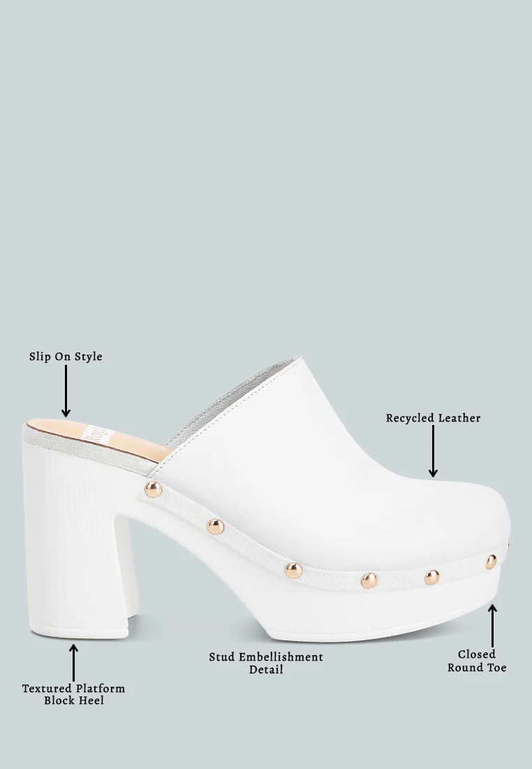 Benji Recycled Leather Clogs - Image 9
