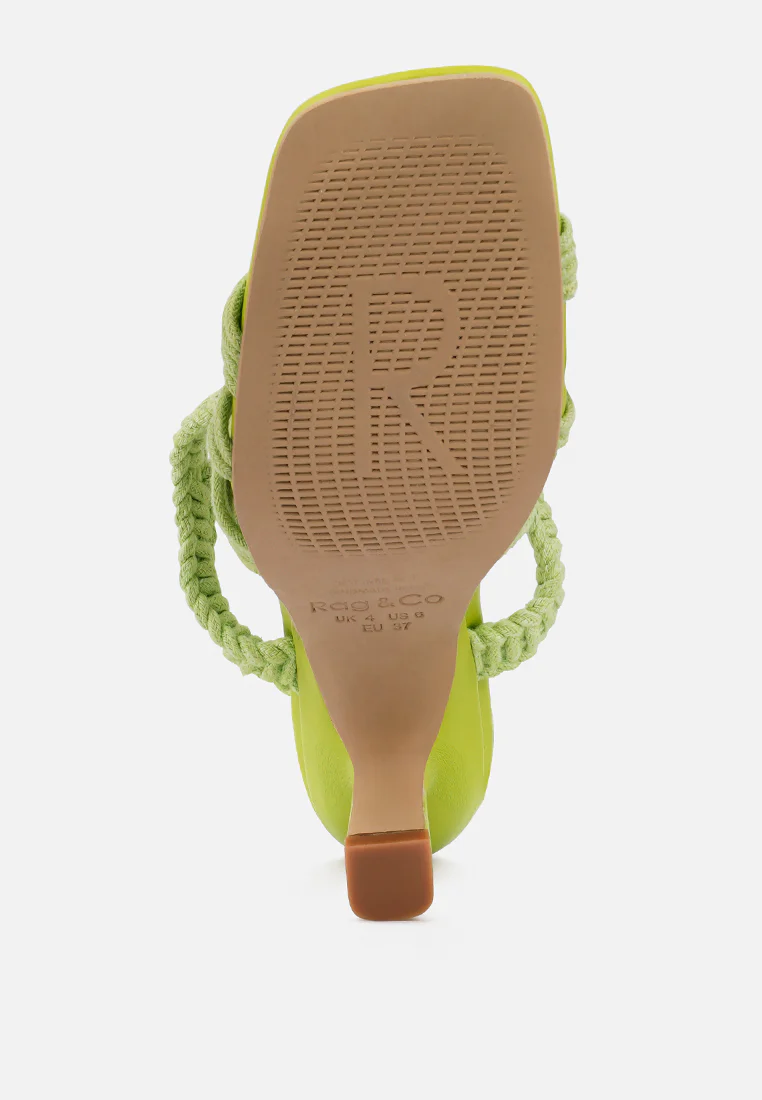 BEROE Green Braided Handcrafted Lace Up Sandal - Image 8