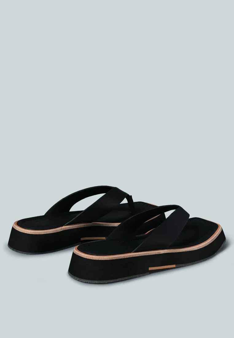 BLUNT Flat Thong Sandal in Black - Image 4