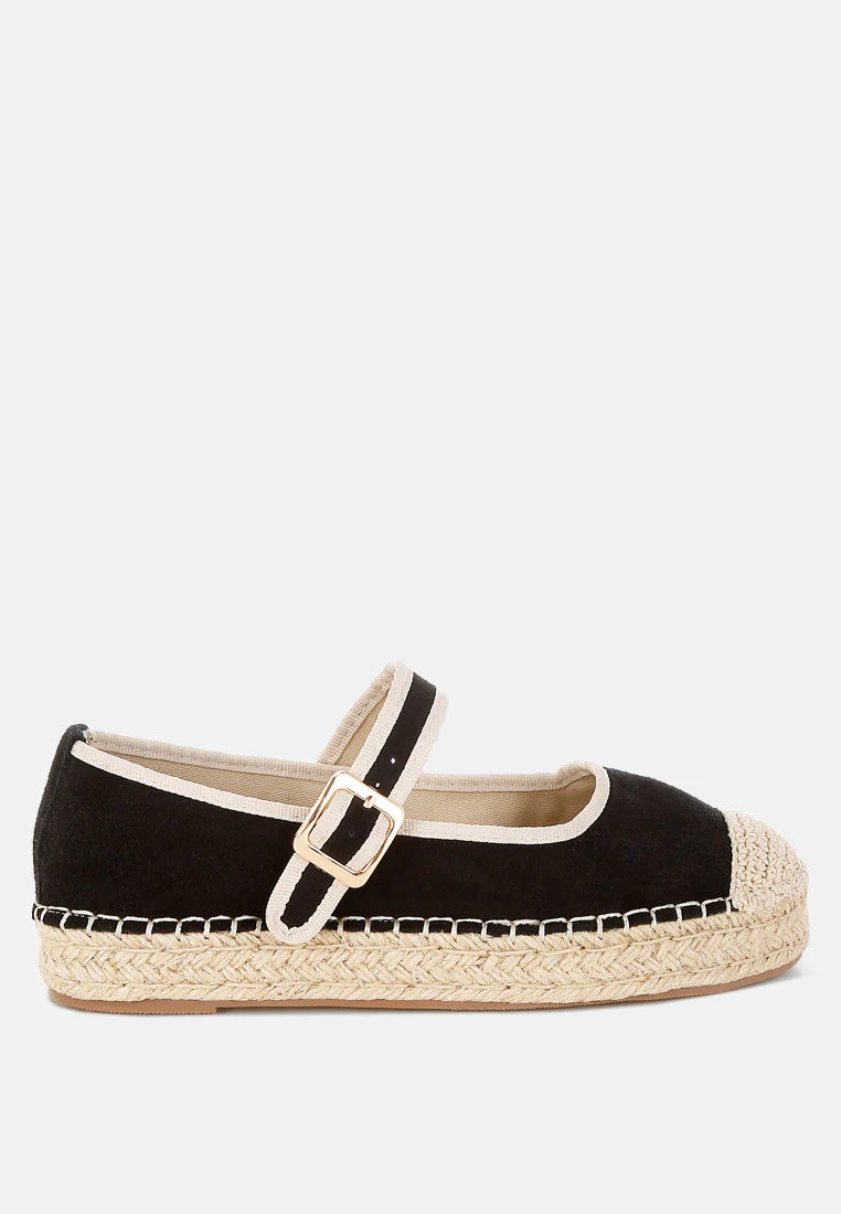 Bolean Soft Suede Leather Mary Jane Espadrilles - Image 11