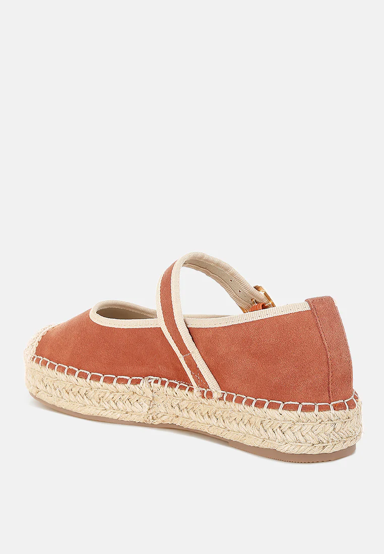 Bolean Soft Suede Leather Mary Jane Espadrilles - Image 3