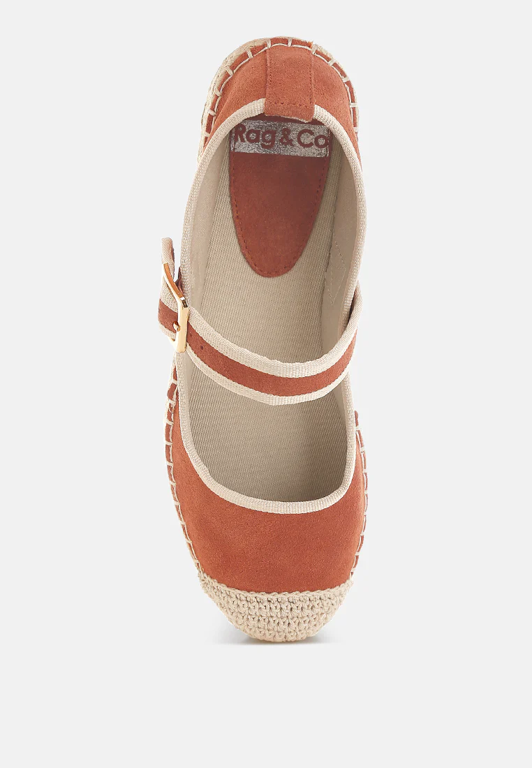 Bolean Soft Suede Leather Mary Jane Espadrilles - Image 4
