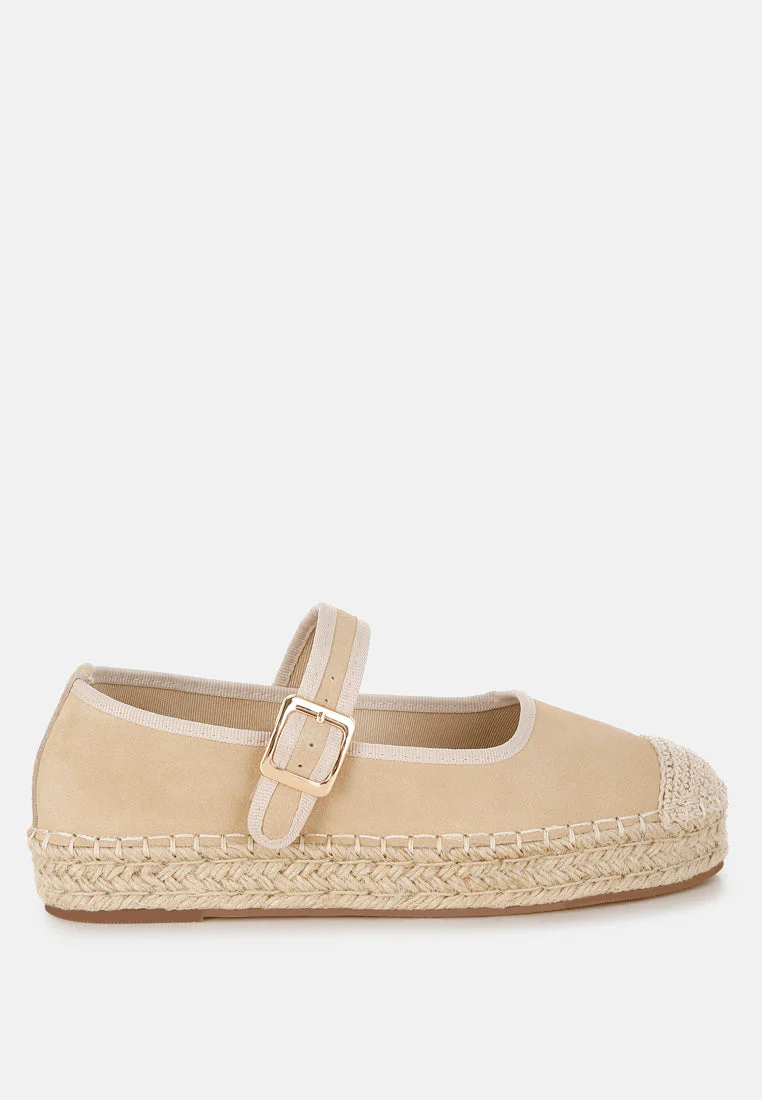 Bolean Soft Suede Leather Mary Jane Espadrilles - Image 6