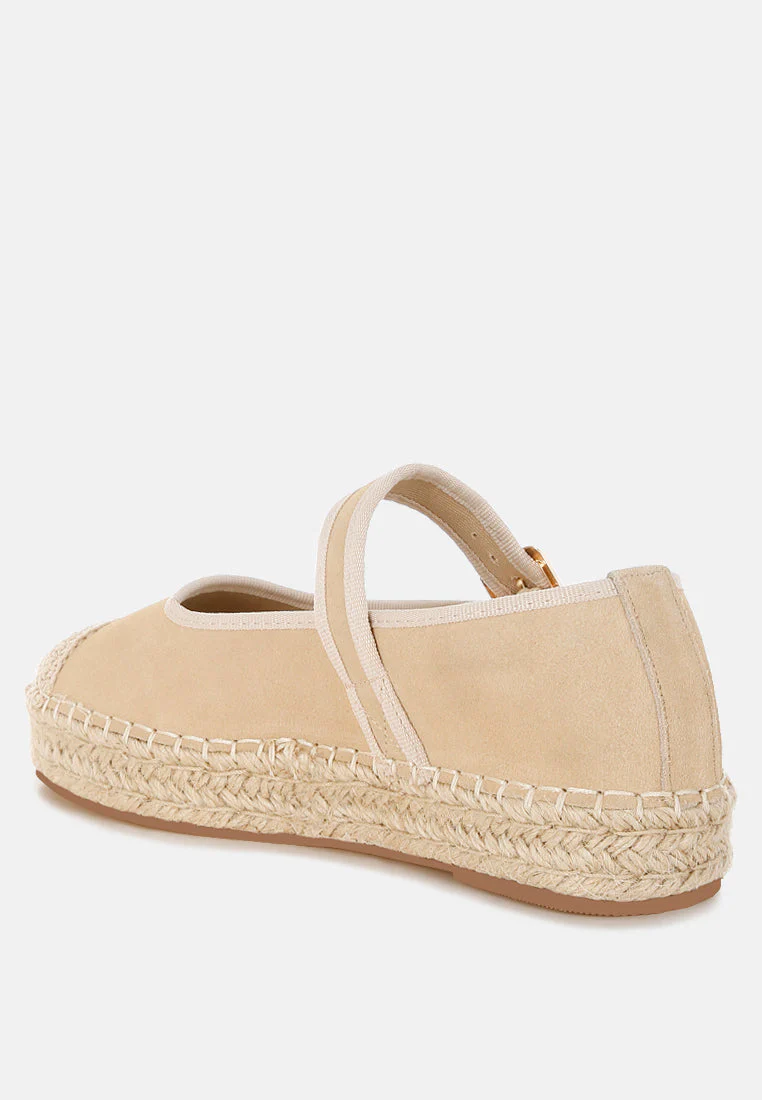 Bolean Soft Suede Leather Mary Jane Espadrilles - Image 8