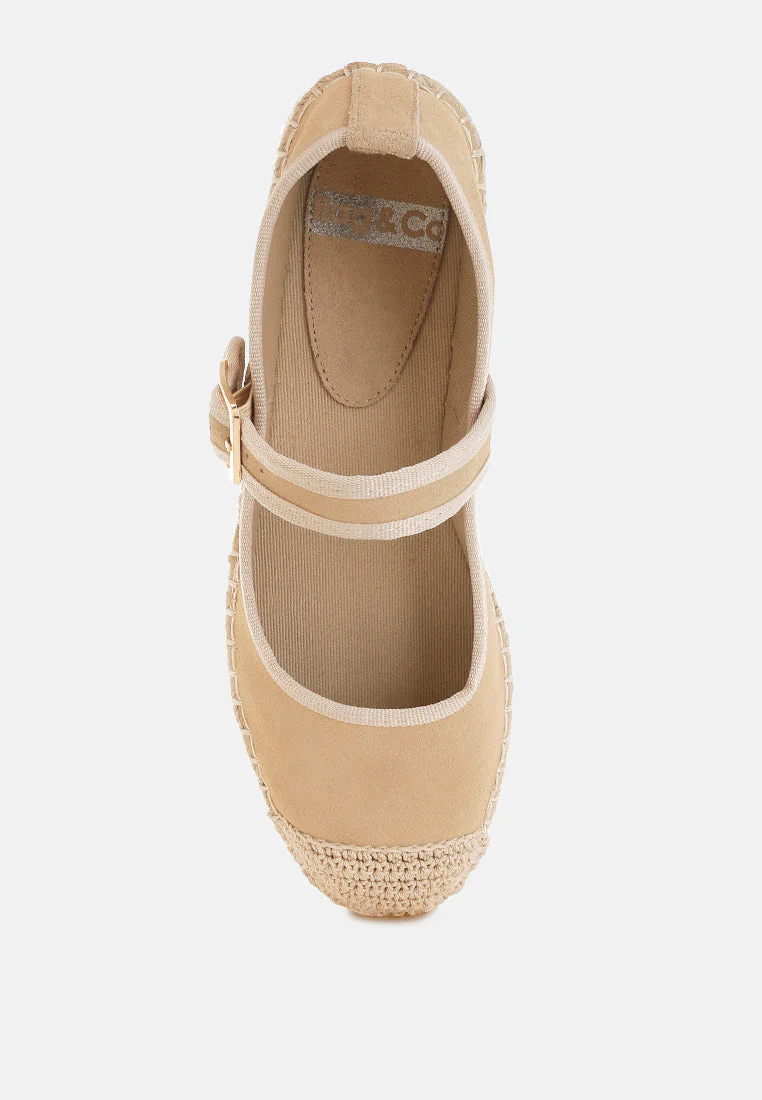 Bolean Soft Suede Leather Mary Jane Espadrilles - Image 9