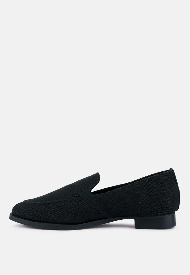 BOUGIE Black Organic Canvas Loafers - Image 4