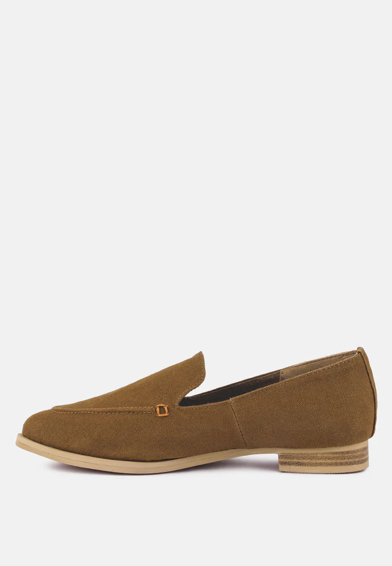 BOUGIE Tan Organic Canvas Loafers - Image 4