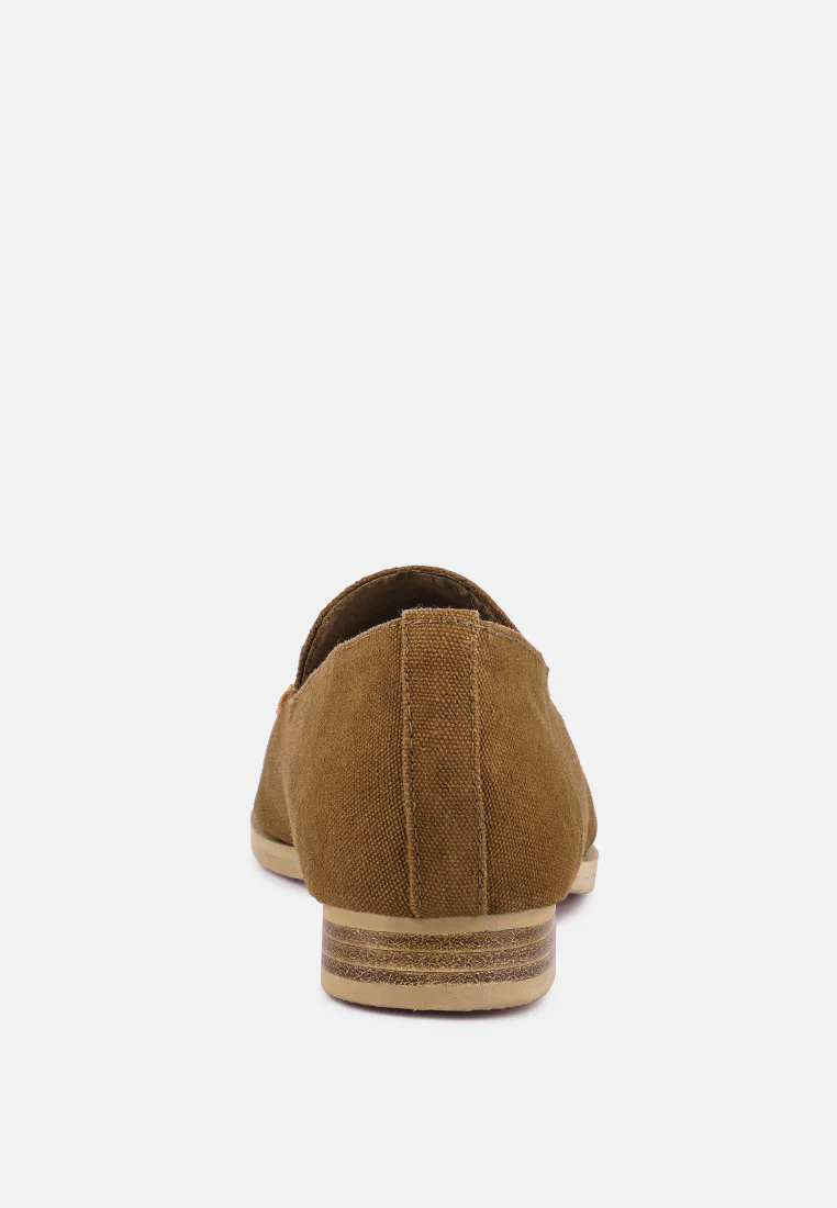 BOUGIE Tan Organic Canvas Loafers - Image 5