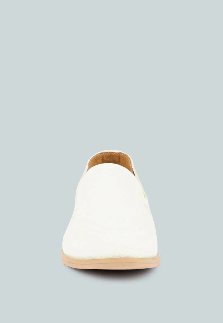 BOUGIE White Organic Canvas Loafers - Image 3
