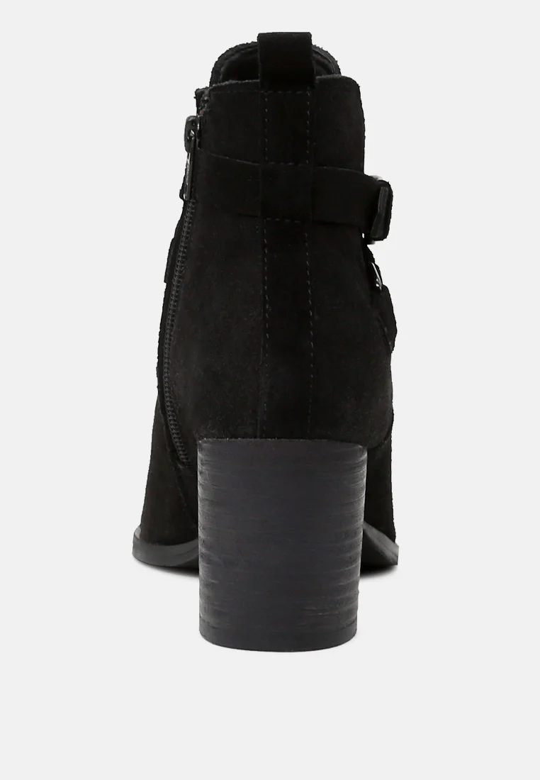 BRIA Black Peep Toe Ankle Boots - Image 6