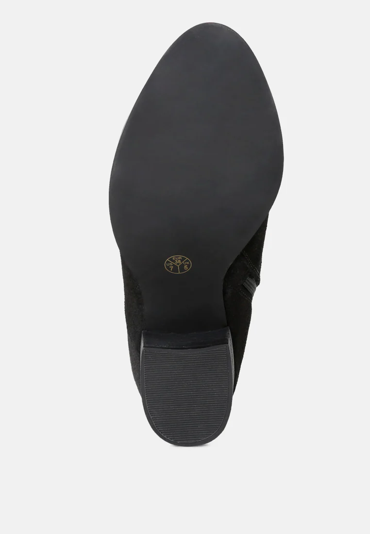 BRIA Black Peep Toe Ankle Boots - Image 7