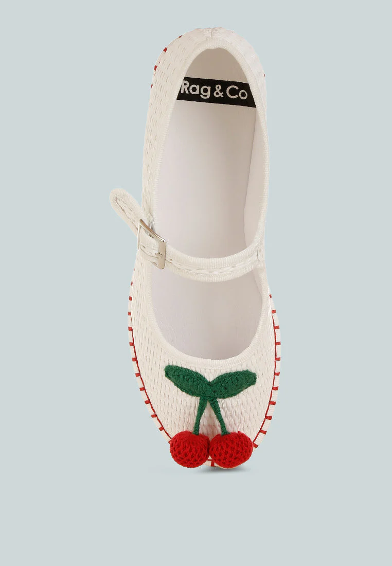 Brunch Date Cherry Accent Mary Jane Flats - Image 4