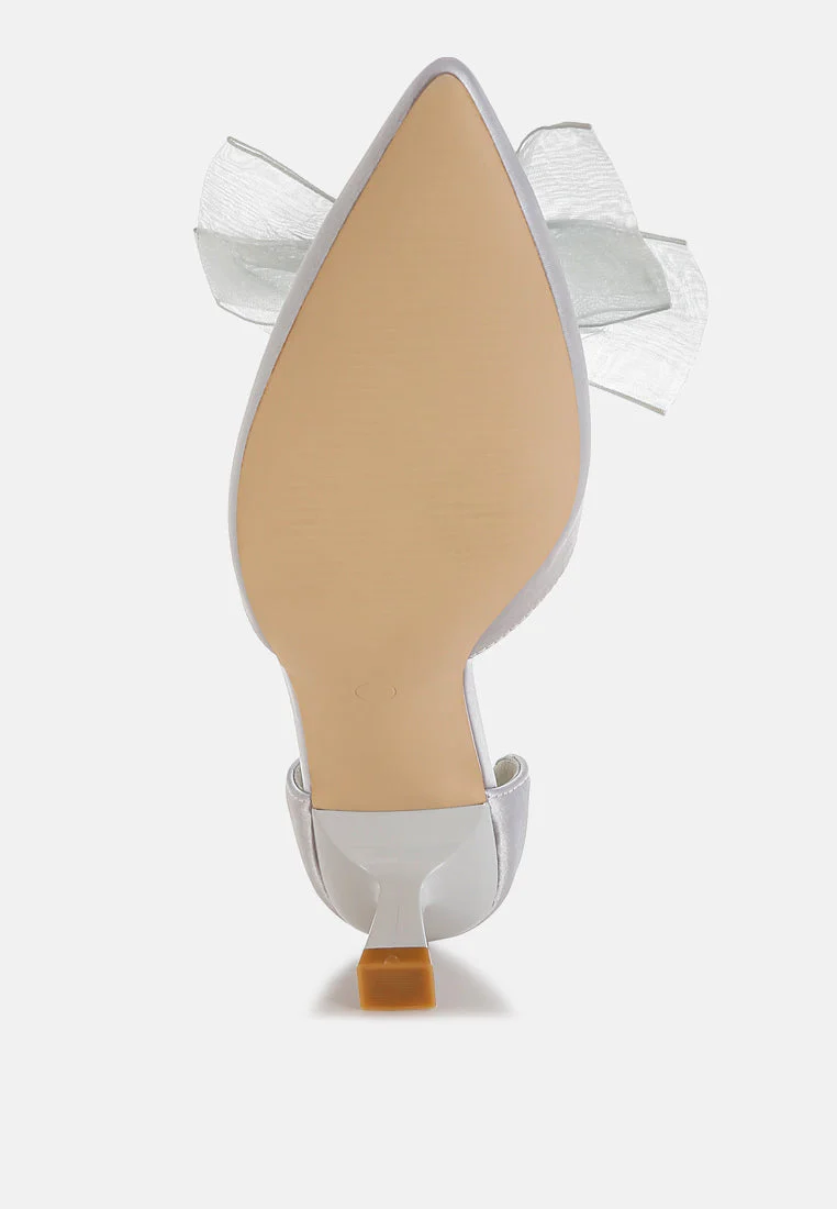 Cadell Bow Detail Satin Sandals - Image 15