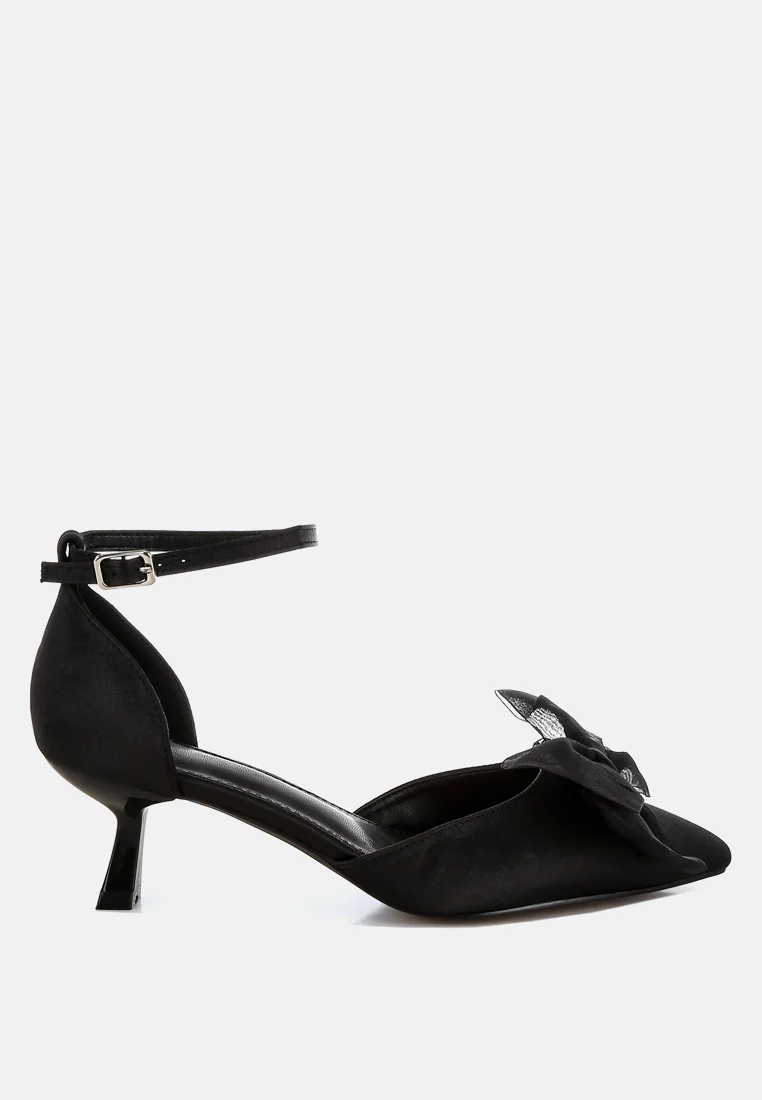 Cadell Bow Detail Satin Sandals - Image 18