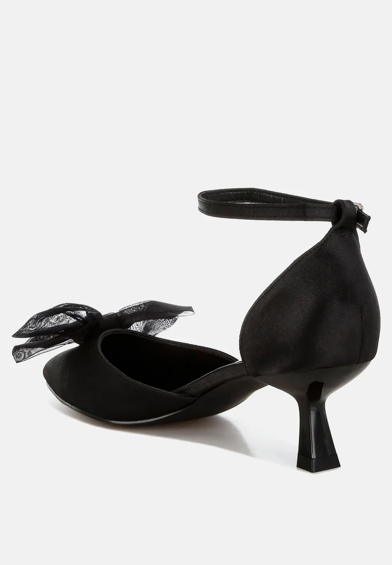 Cadell Bow Detail Satin Sandals - Image 21