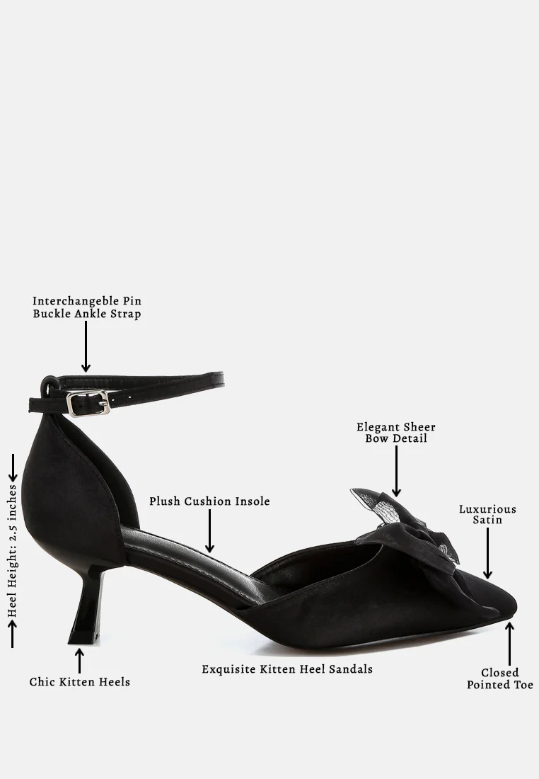 Cadell Bow Detail Satin Sandals - Image 24
