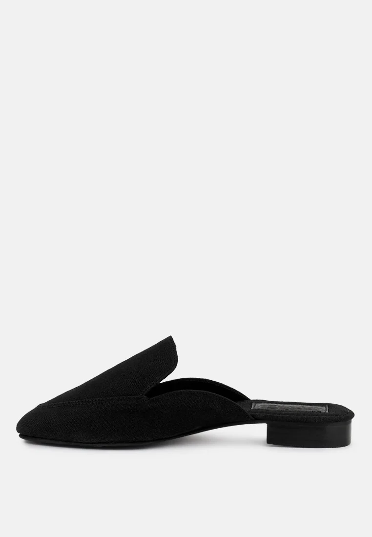CALICO Black Organic Canvas Mules - Image 4