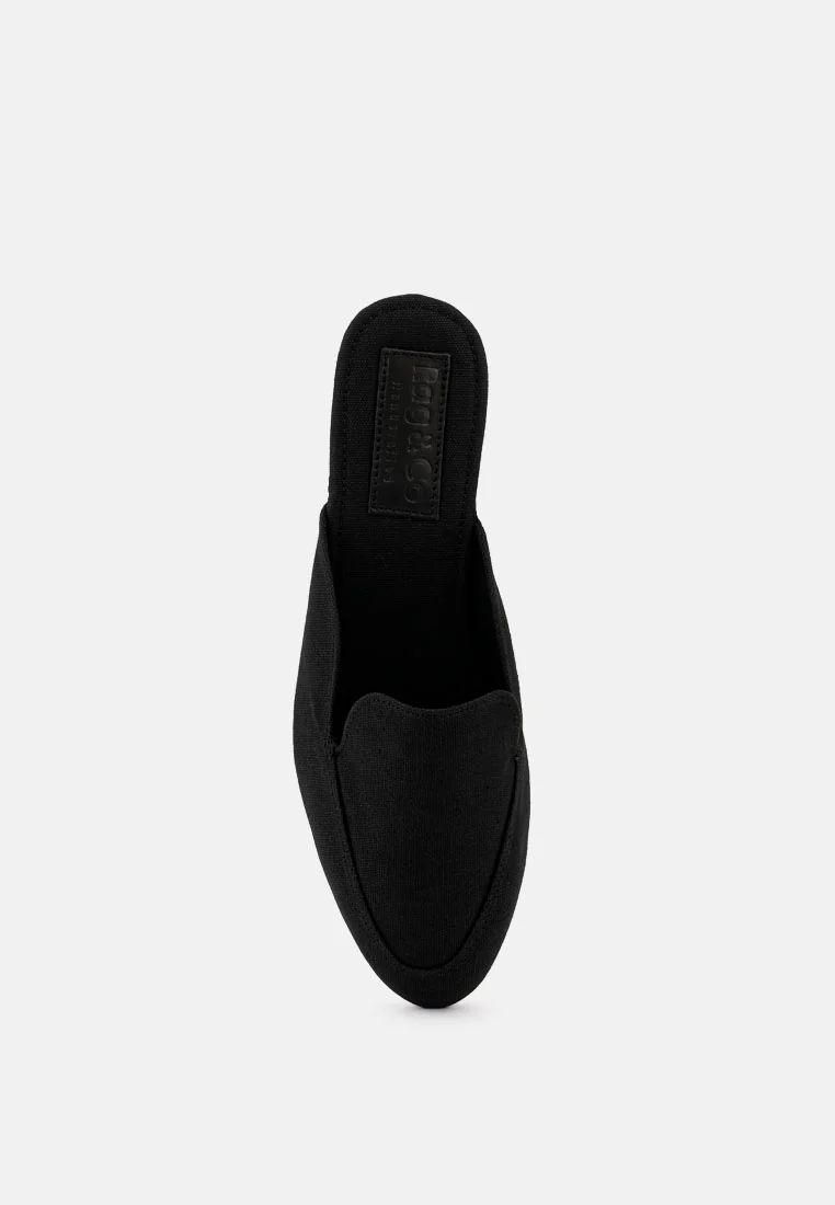 CALICO Black Organic Canvas Mules - Image 6