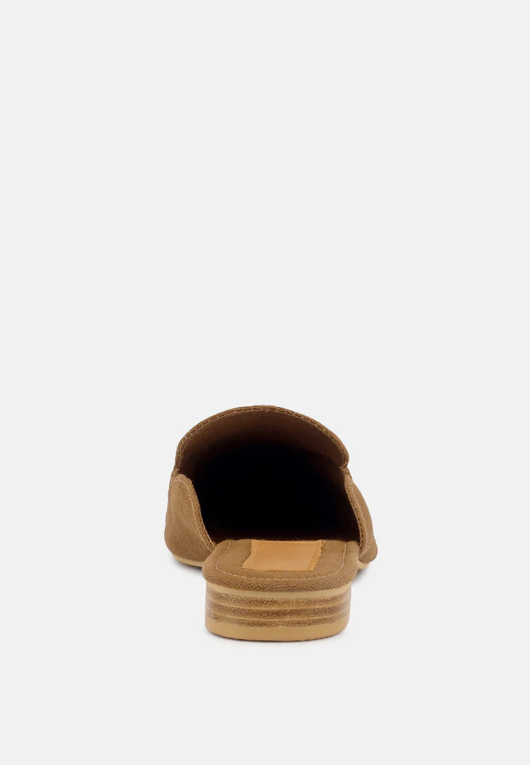 CALICO Tan Organic Canvas Mules - Image 5