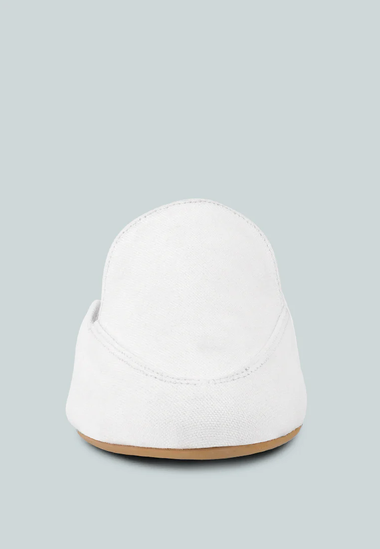 CALICO White Organic Canvas Mules - Image 3