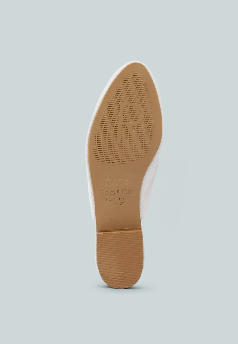 CALICO White Organic Canvas Mules - Image 7