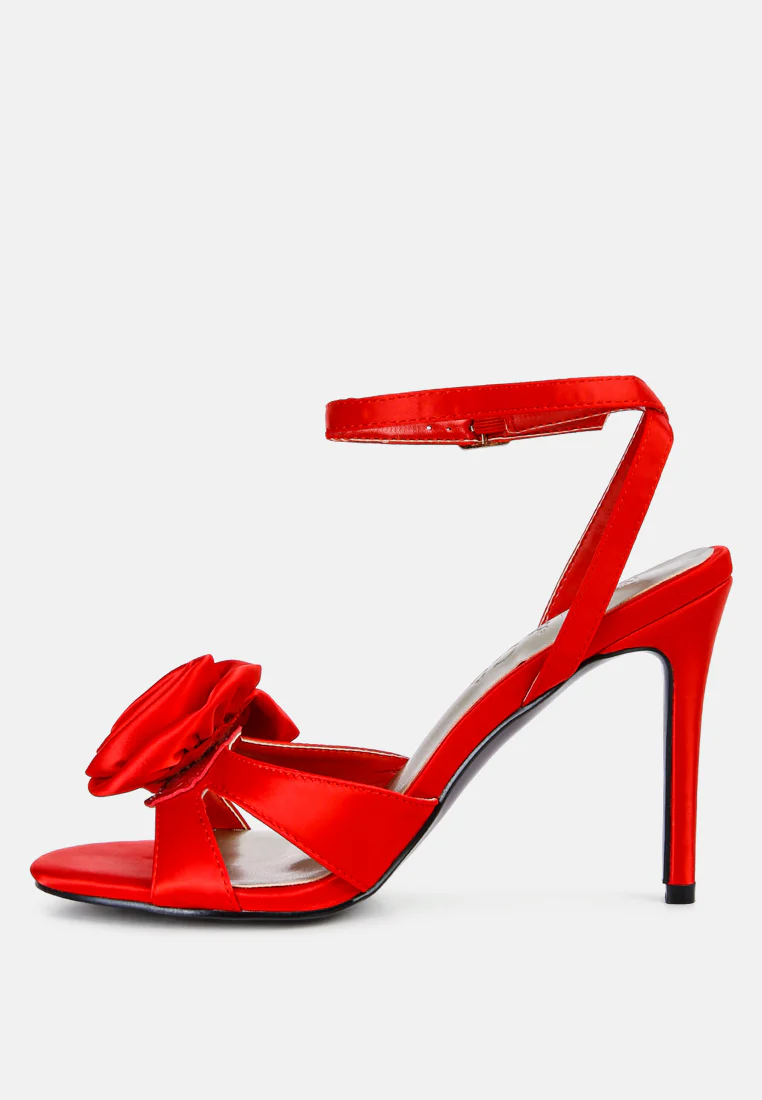 CHAUMET Red Rose Bow Embellished Sandals - Image 4