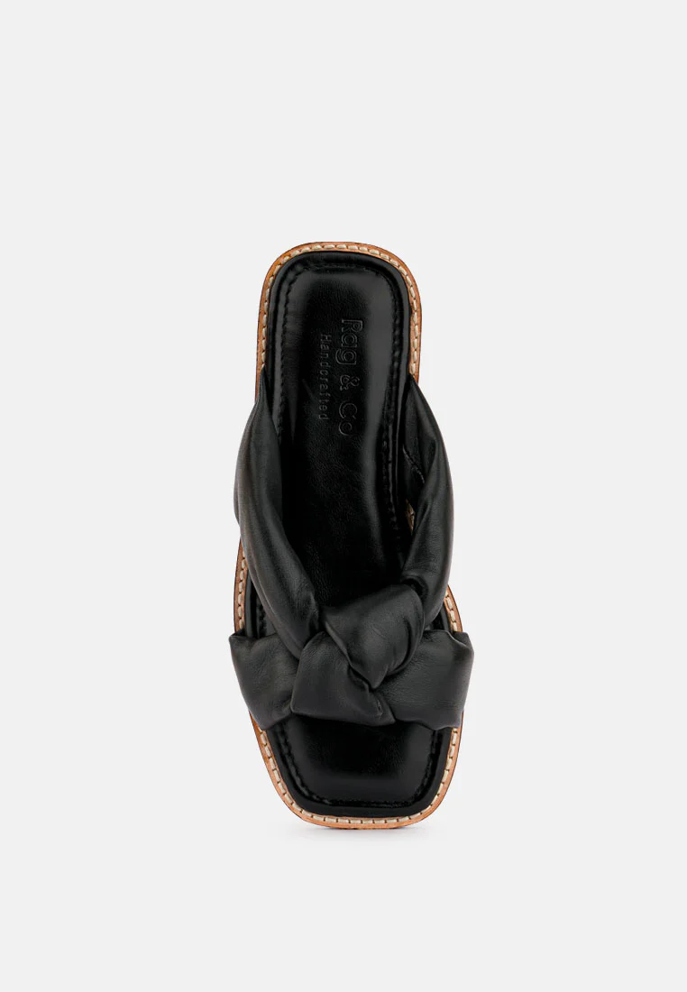 CHUBS Black Puffy Strap Sliders Flat - Image 6